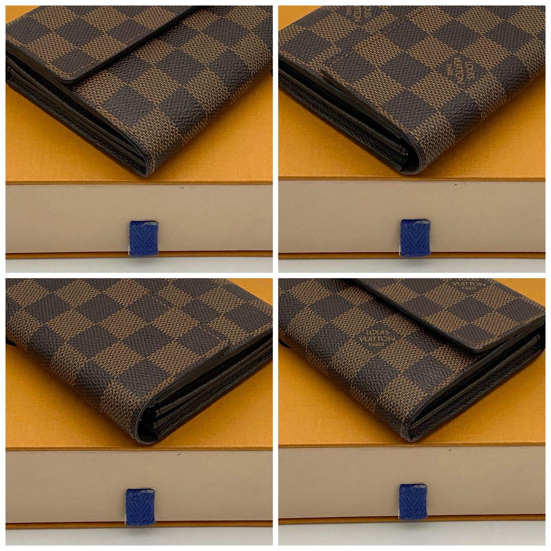使用わずか　ルイヴィトン　ポルトフォイユ　サラ　ダミエ　長財布