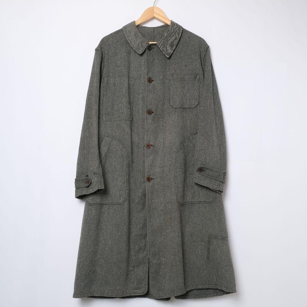 希少　30-40s フランス VETRA　ブラックシャンブレー　アトリエコート