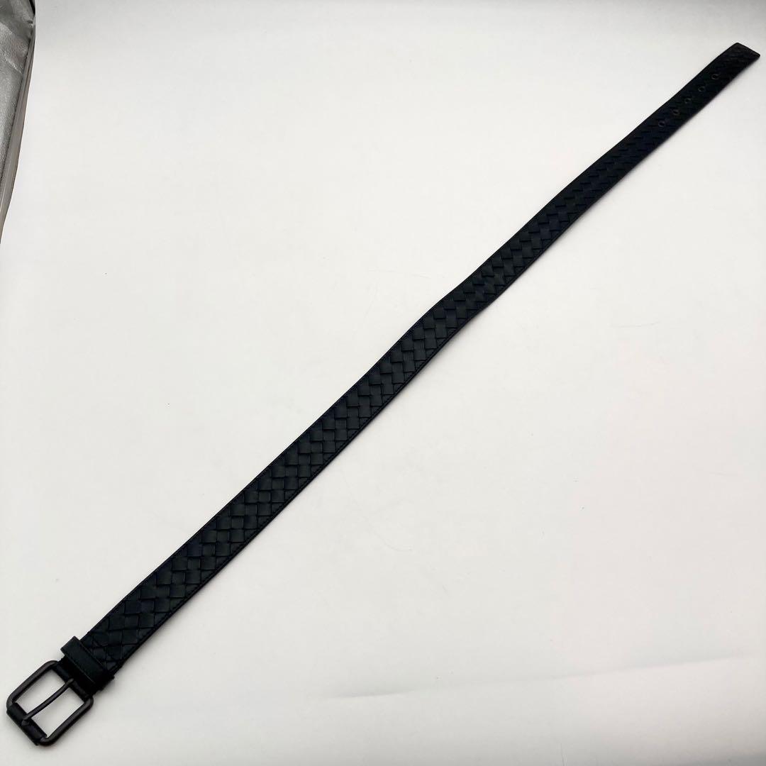 未使用級✨ ボッテガヴェネタ ベルト バックル 本革 黒 イントレチャート 男女 未使用級✨ ボッテガヴェネタ ベルト バックル 本革 黒 イントレチャート 男女