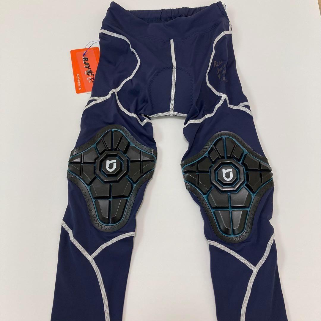新品】サイクルパンツ Mサイズ ネイビー×ホワイト ランバイク