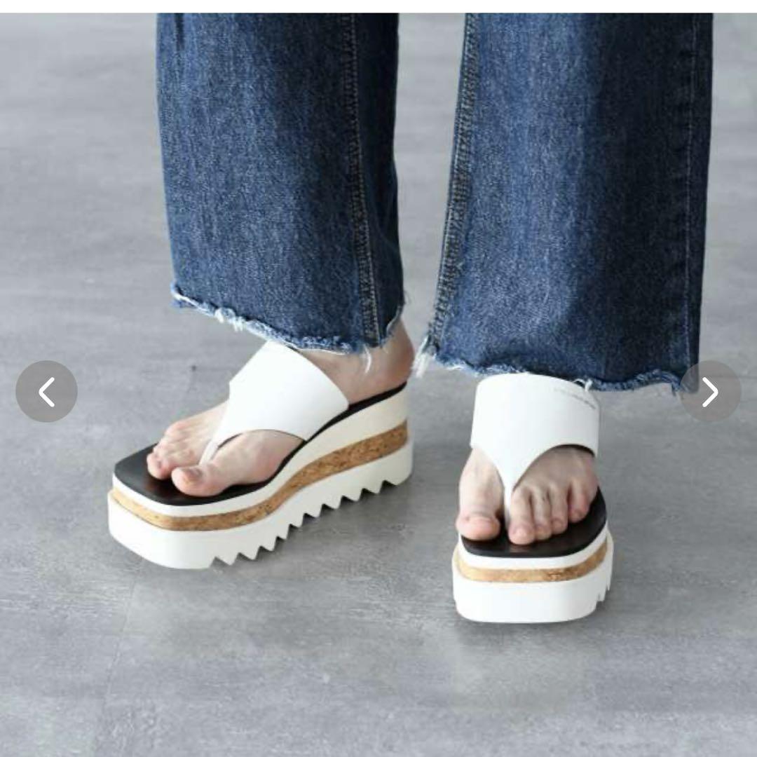 【Stella McCartney】送関込☆ ロゴ トングサンダル STELLA McCARTNEY/ トングサンダル 37 ホワイト - メルカリ