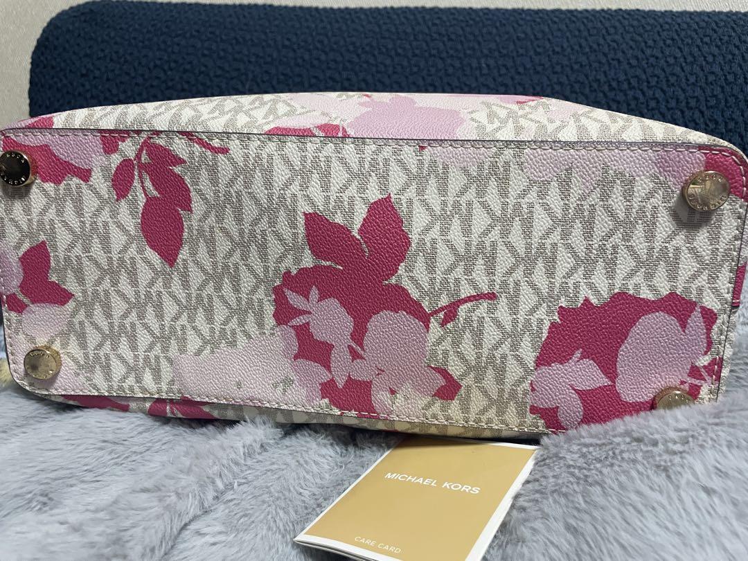 MICHAEL KORS 花柄ハンドバッグ ピンク