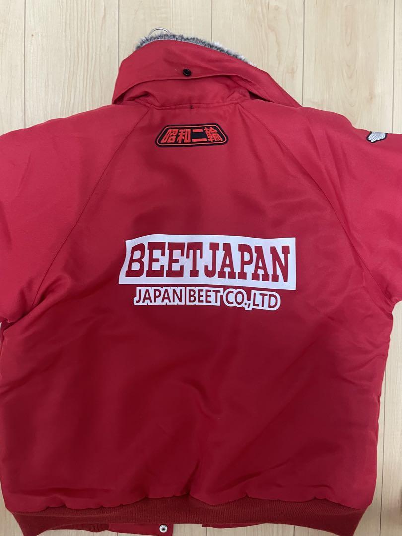 BEET JAPAN ボンバージャケット 赤 ファー付き襟