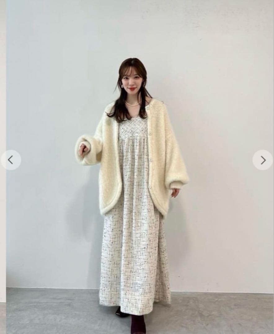 ココディール　ツイードベアワンピース　Mサイズ