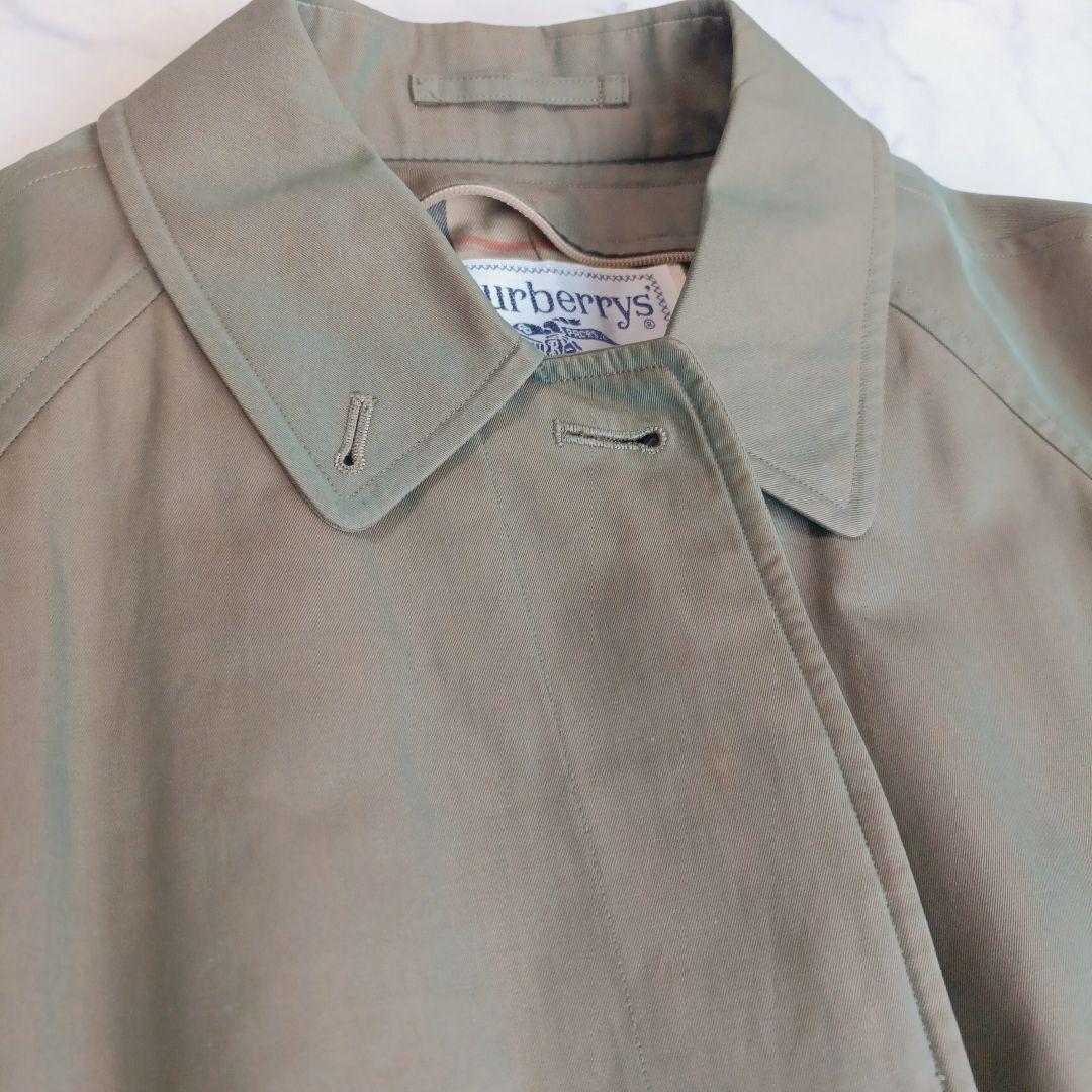 希少❁玉虫色 Burberry 白タグ ステンカラーコート ノバチェック