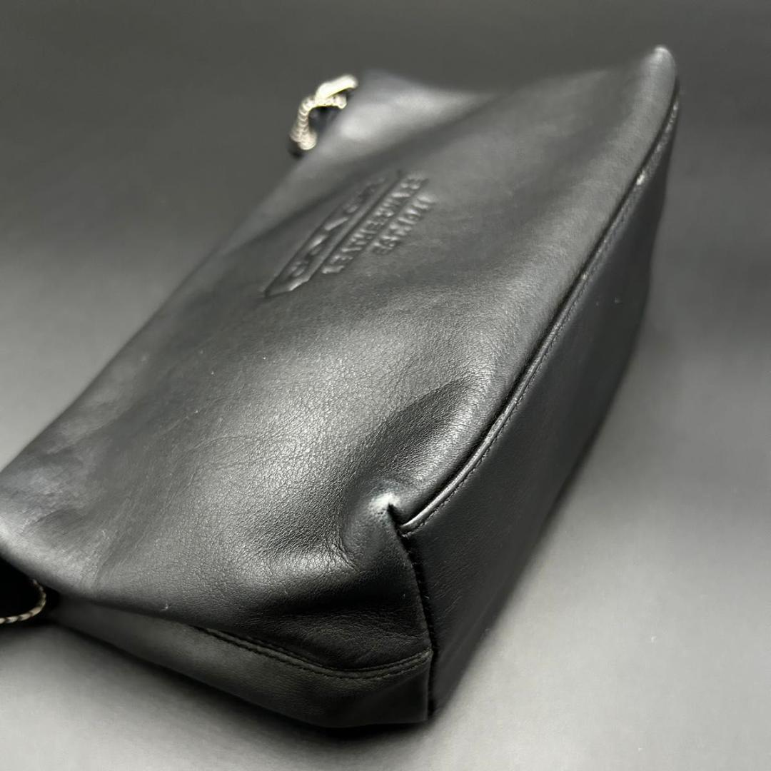 美品 COACH オールレザー ミニトート アクセサリーポーチ ワンショルダー