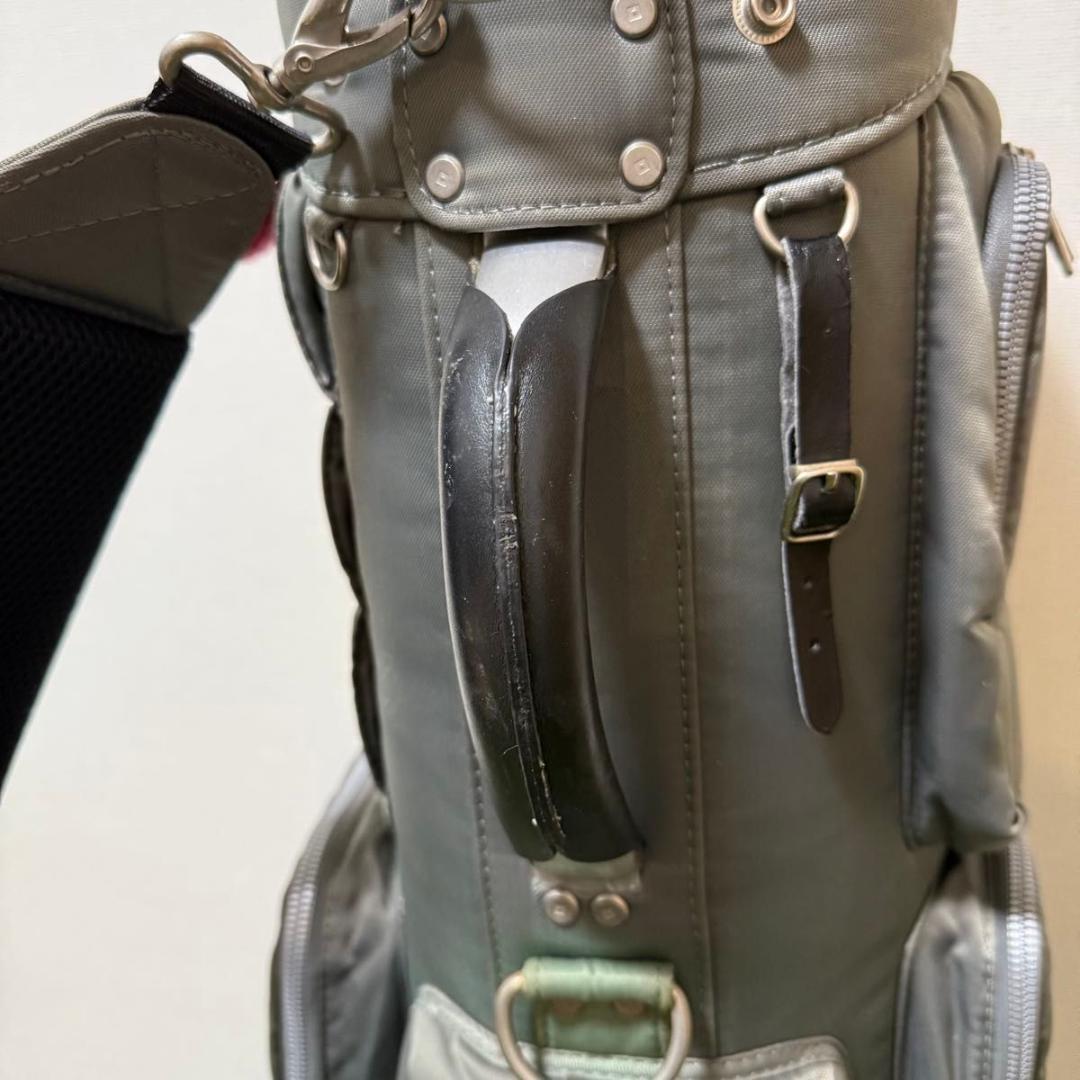 ONOFF オノフ キャディバッグ ゴルフバッグ カーキ系 収納豊富