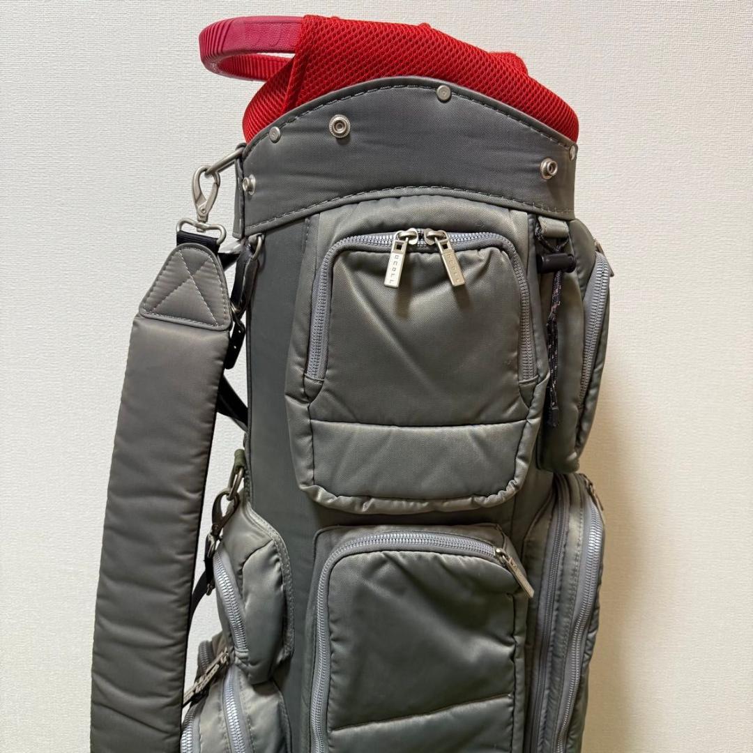 ONOFF オノフ キャディバッグ ゴルフバッグ カーキ系 収納豊富