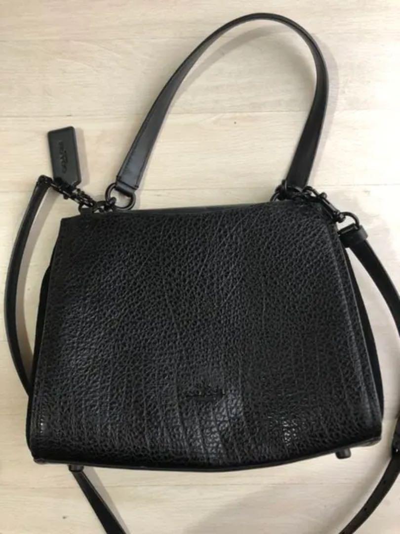 お買い得安い おお幅値下げ スウェード&レザー 黒 Yk9nV-m26304031479 coachショルダー手提げbag 低価品質保証