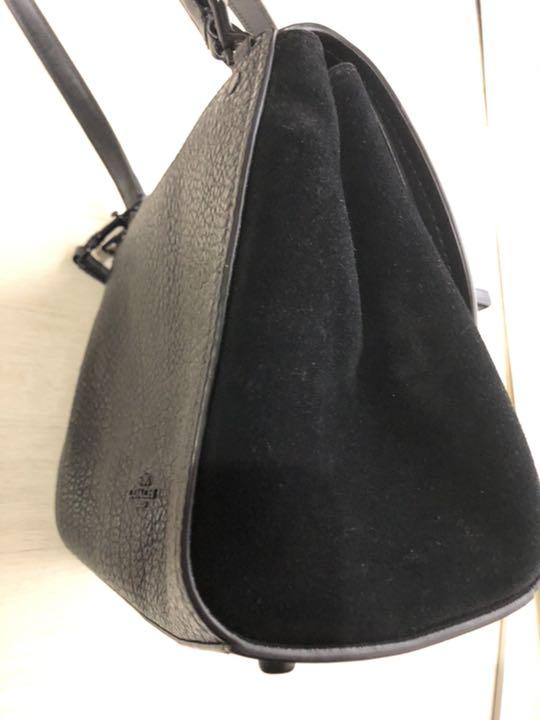お買い得安い おお幅値下げ スウェード&レザー 黒 Yk9nV-m26304031479 coachショルダー手提げbag 低価品質保証