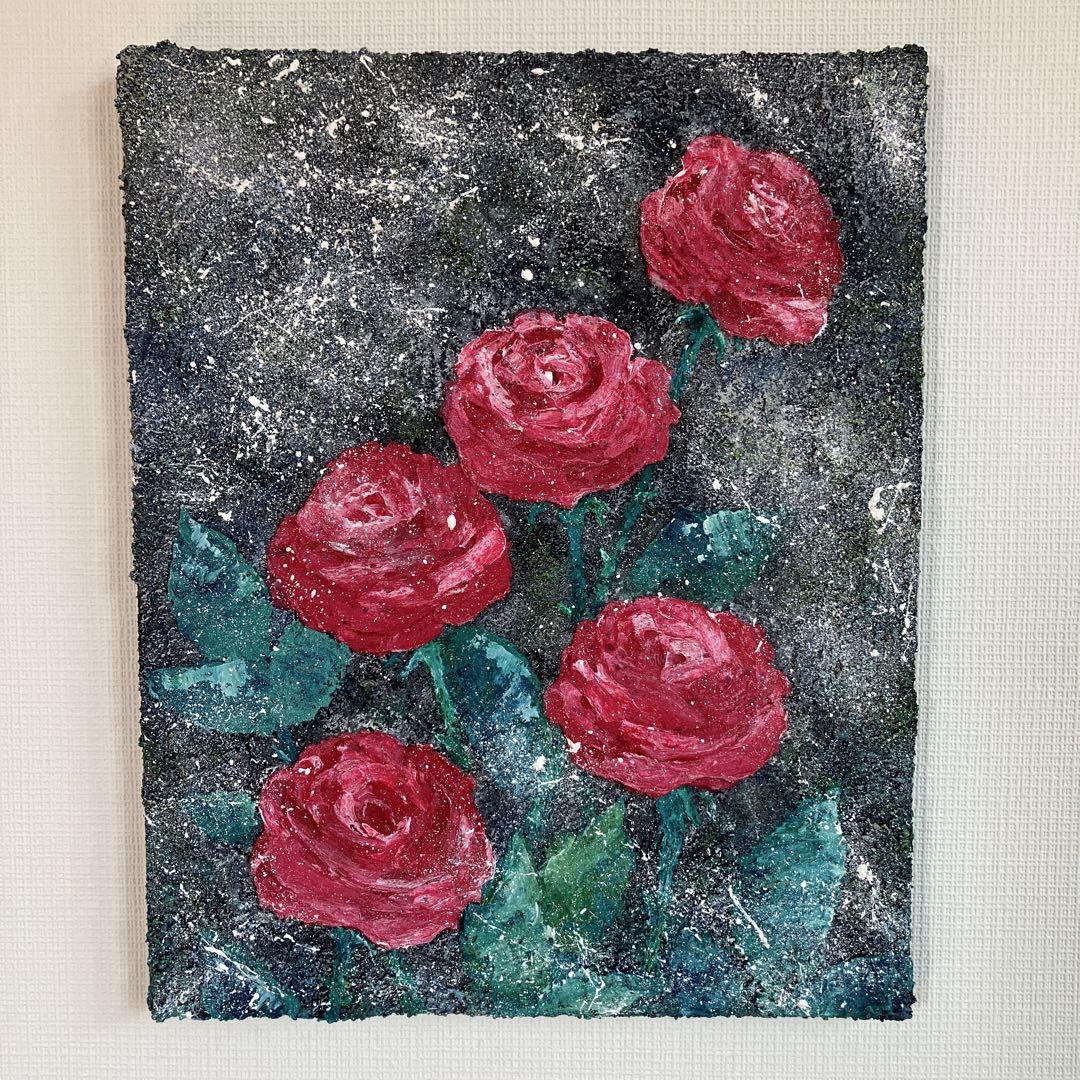 絵画 アクリル画 薔薇 バラ 花 S.I - メルカリ