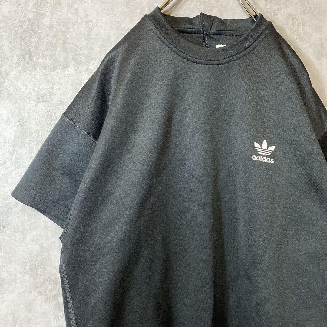 【希少コラボ】adidas ✖︎ HYKE ワンポイント刺繍ロゴ古着Tシャツ黒M