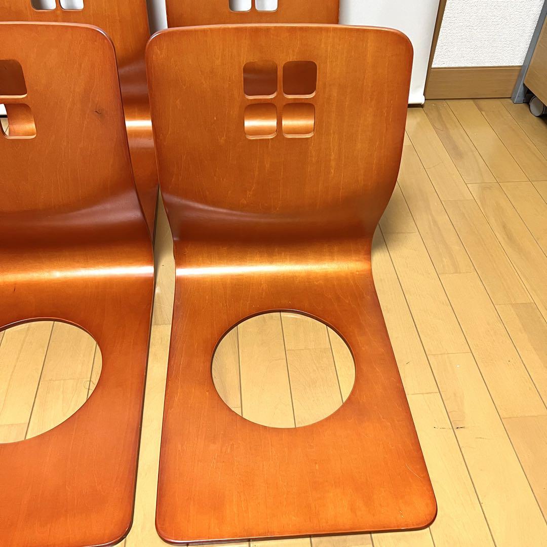 座椅子4客セット　ナカムラ　和室　昭和レトロ　座敷　旅館　居酒屋　和風　曲木