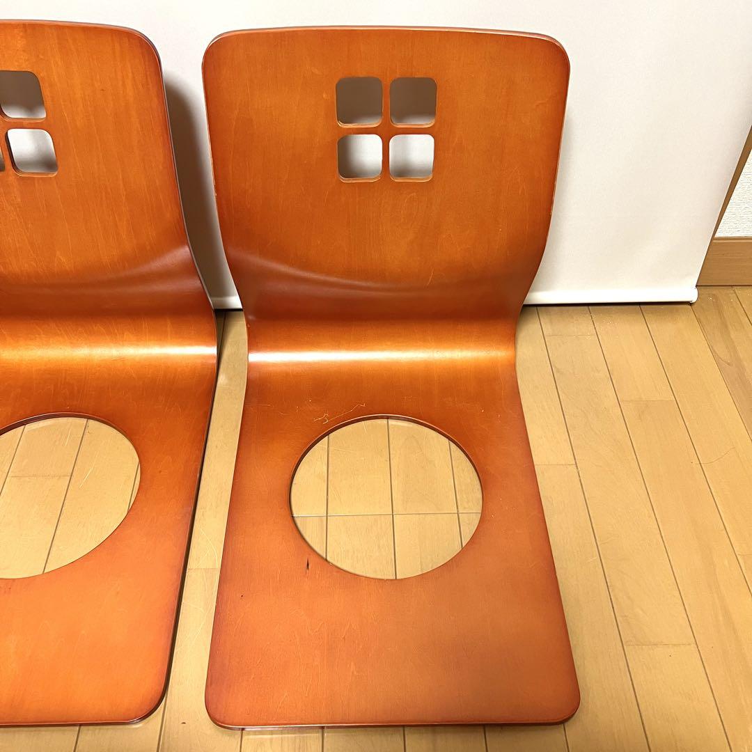 座椅子4客セット　ナカムラ　和室　昭和レトロ　座敷　旅館　居酒屋　和風　曲木
