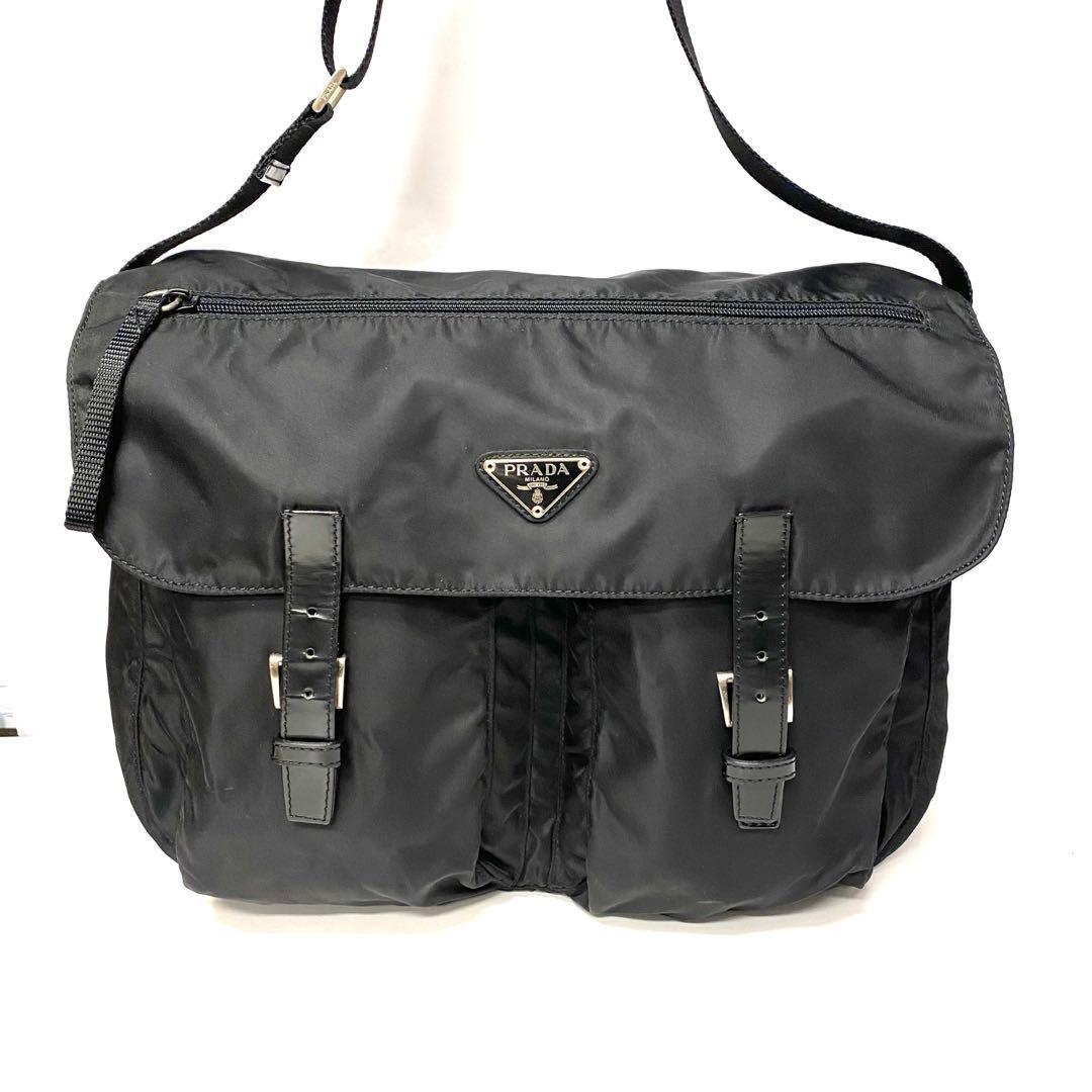 極美品　プラダ　B1738 メッセンジャー　ショルダーバッグ ナイロン カード