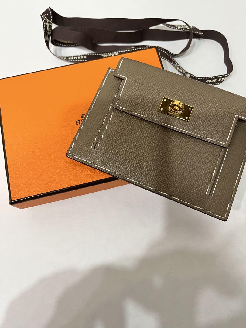 HERMES ケリー ポケット コンパクトウォレット エトゥープ