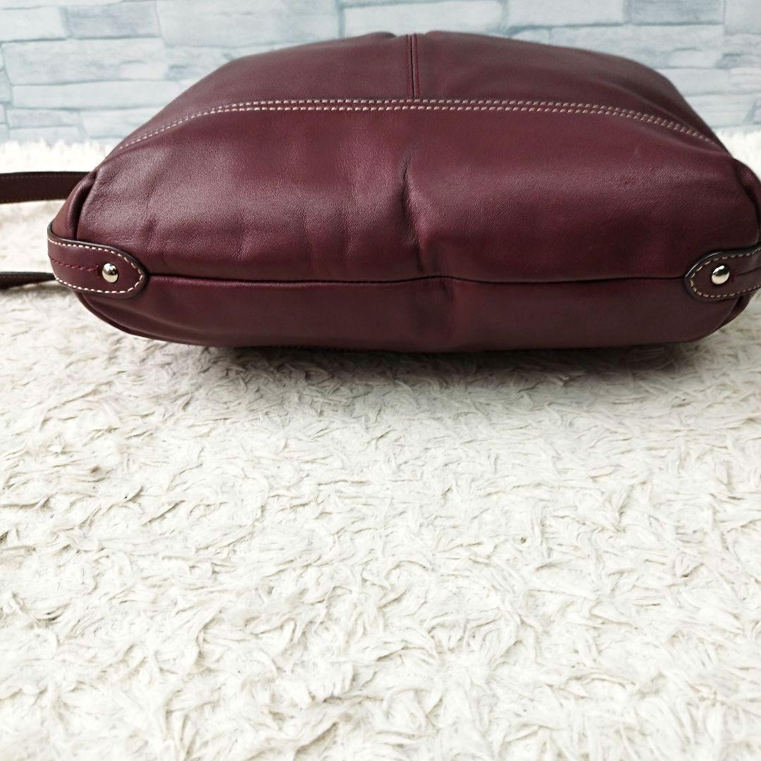 未使用級　コーチ　ワンショルダーバッグ　ボルドーカラー　2way レザー　タグ
