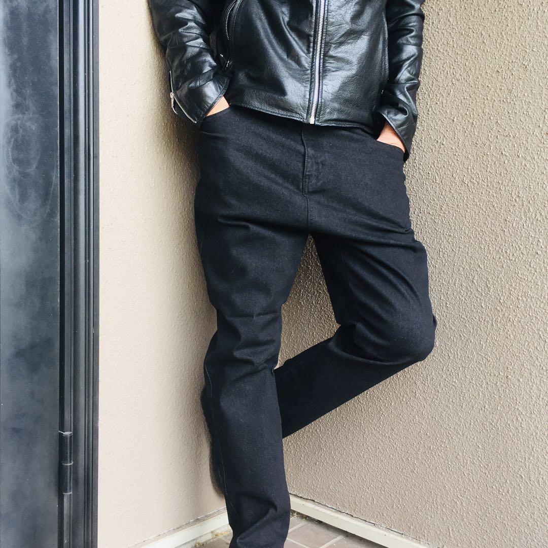 タグ付き新品　未使用　3サイズ　ストレッチツイル　サルエルパンツ ブラック