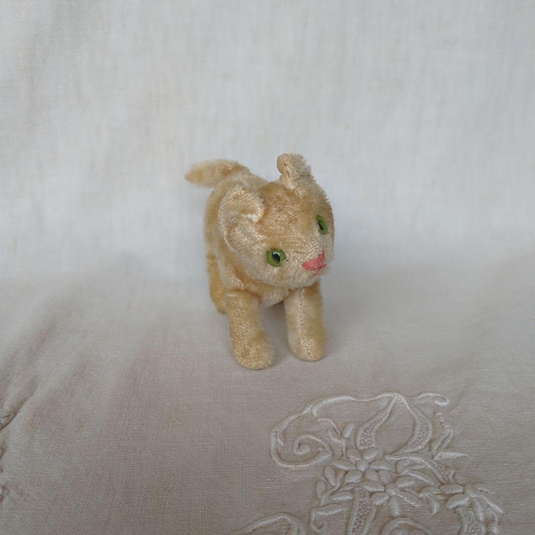 シュタイフ 伸びをしている子猫 ヴィンテージ