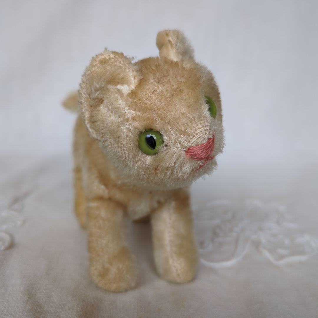 シュタイフ 伸びをしている子猫 ヴィンテージ