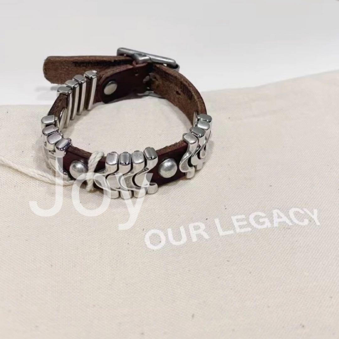 OUR LEGACY 25ss バーガンディ Wave レザーブレスレット - メルカリ