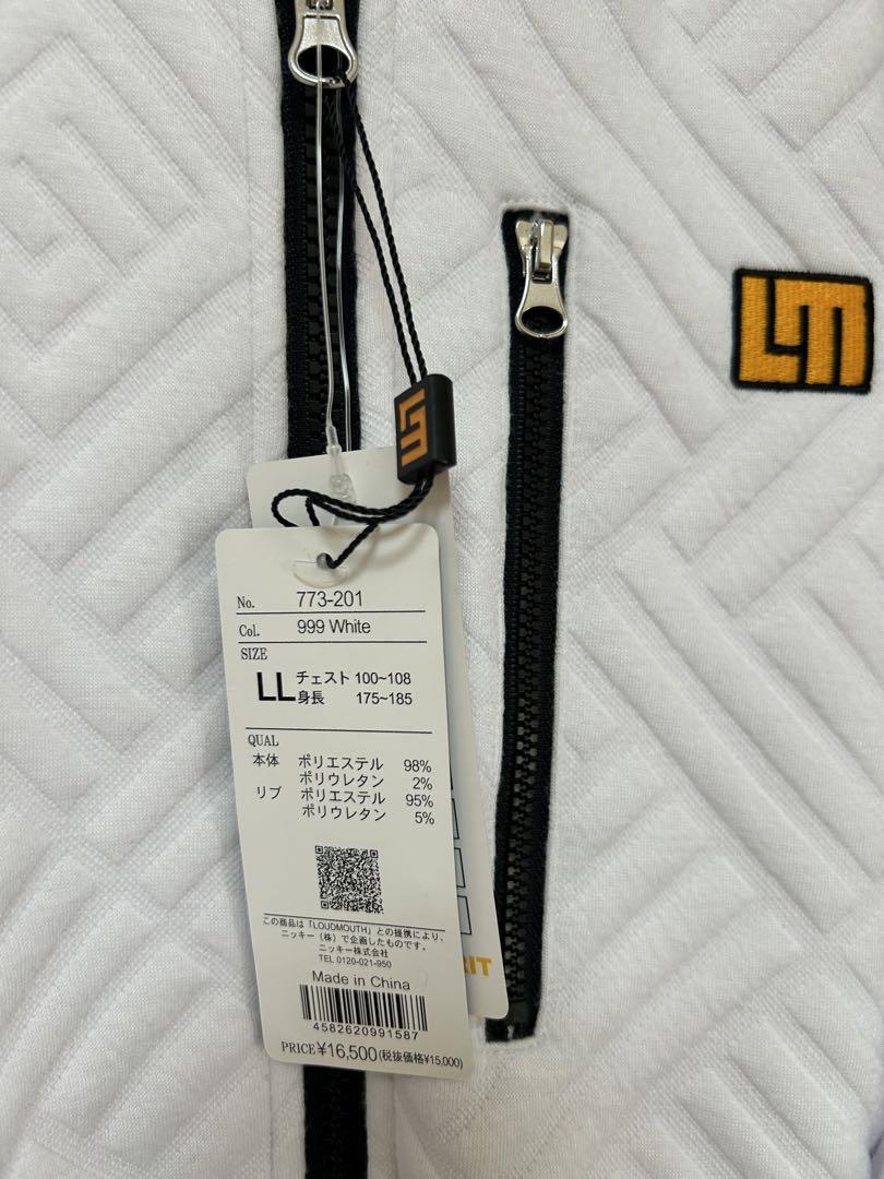 新品 大きいサイズXL ラウドマウス LOUDMOUTHジャガードブルゾン 白