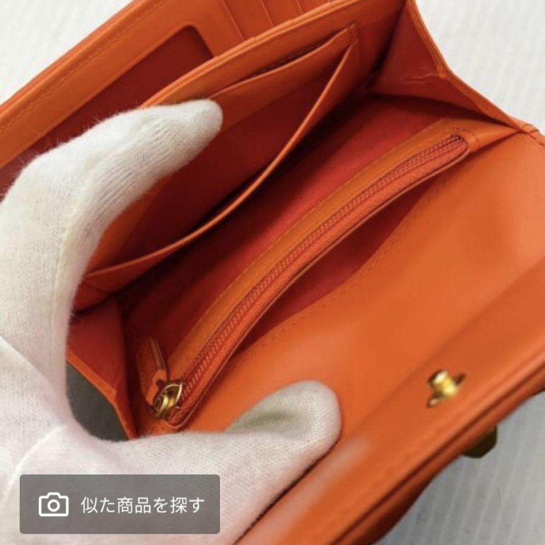 MCM 三つ折り財布 ブラウン レザー リボン付き ビンテージ 格安