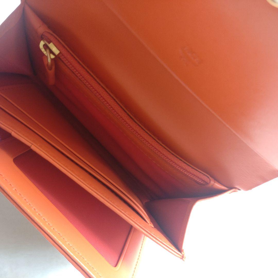 MCM 三つ折り財布 ブラウン レザー リボン付き ビンテージ 格安