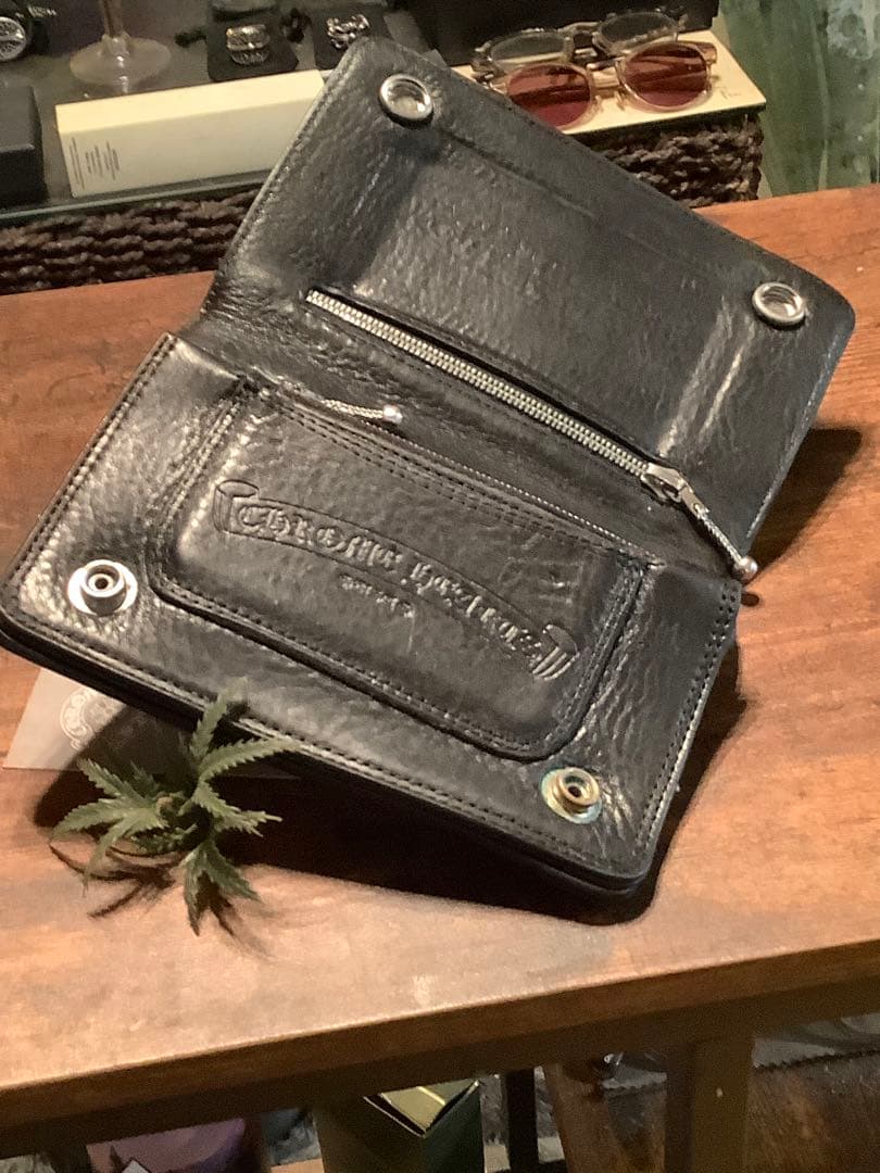 ✳︎ 国内正規品 クロムハーツ 2ZIPクロスボタン レザーウォレット ✳︎