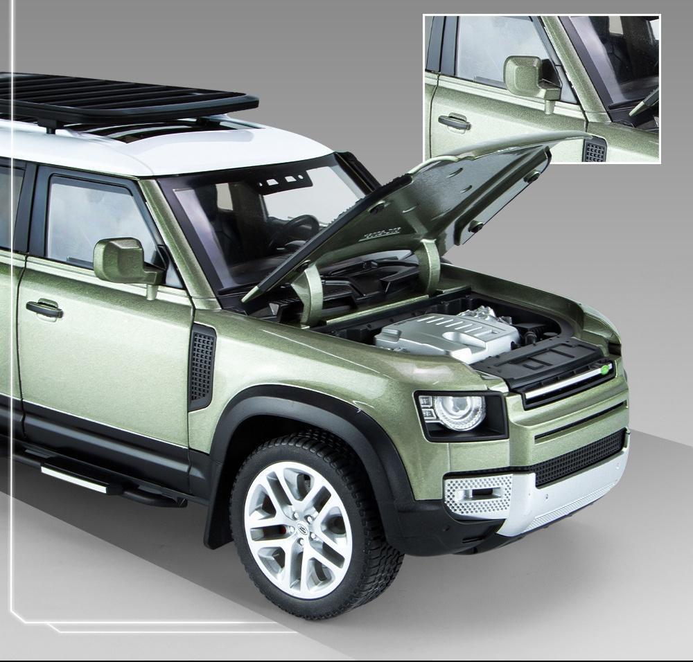 1/18 ランドローバー ディフェンダー ミニカー ブルー ライト ROVER