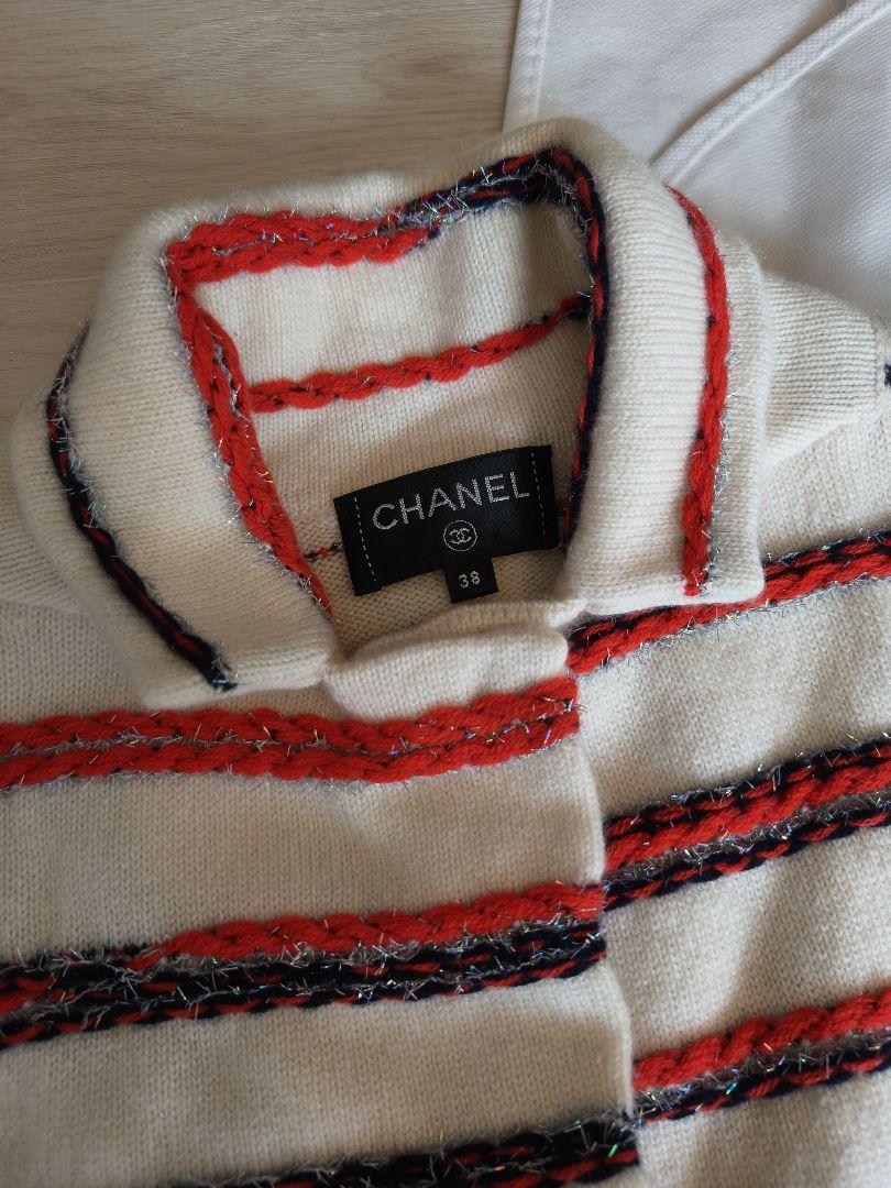 美品 CHANEL カシミヤ　ニットジャケット　カーディガン 38 シャネル