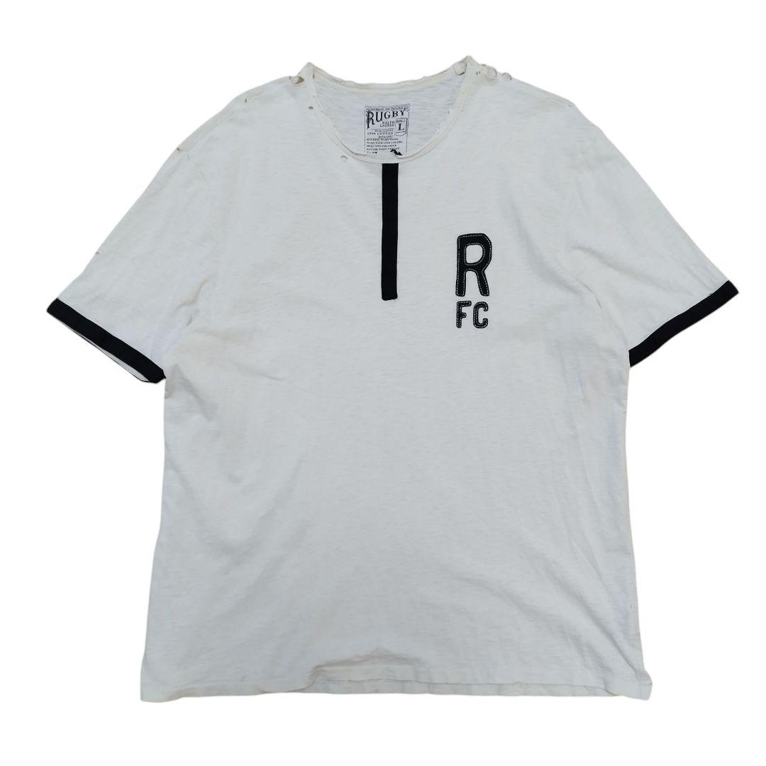 ラルフローレン ラグビー ヘンリーネック トリム ボロ Tシャツ 古着 RRL