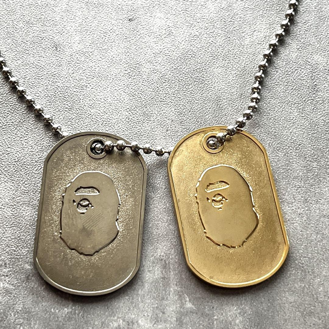archive A BATHING APE dog tag necklace - メルカリ