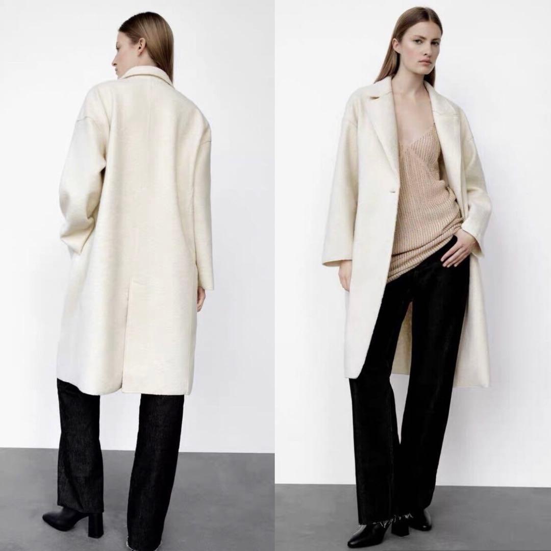 新品 ZARA テクスチャー入り生地コート Sサイズ