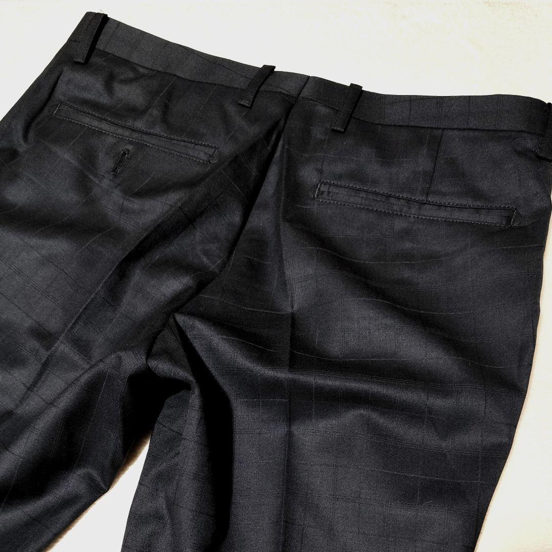 【 まさまさページ 】✦ 3ピース スーツ 細身 メンズ 黒 チェック Ｍ