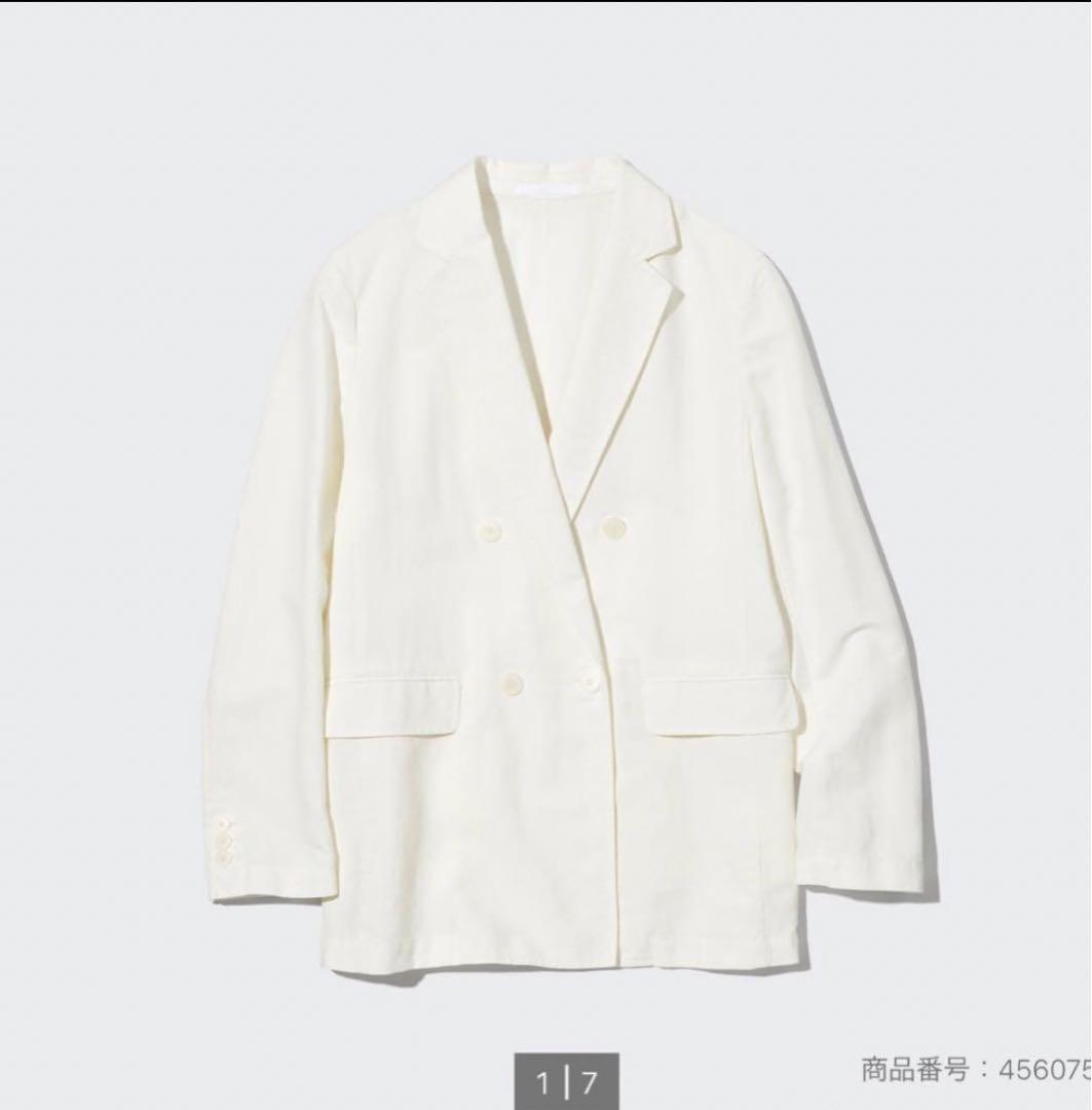 UNIQLO - 新品 UNIQLO ユニクロ リネンブレンドジャケットの通販