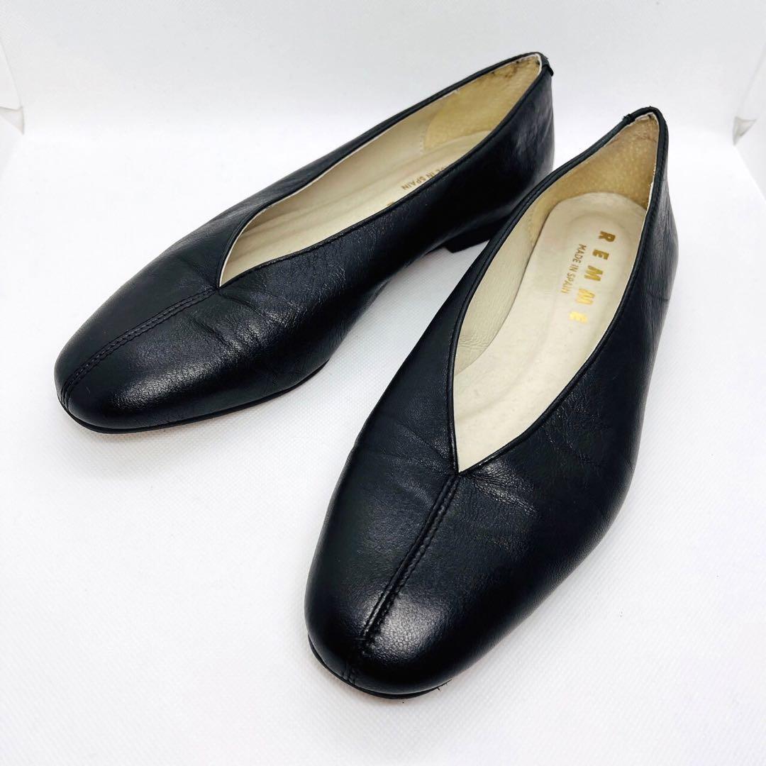 ✨美品✨ REMME レメ 【38】 フラットシューズ Vカット レザー 本革