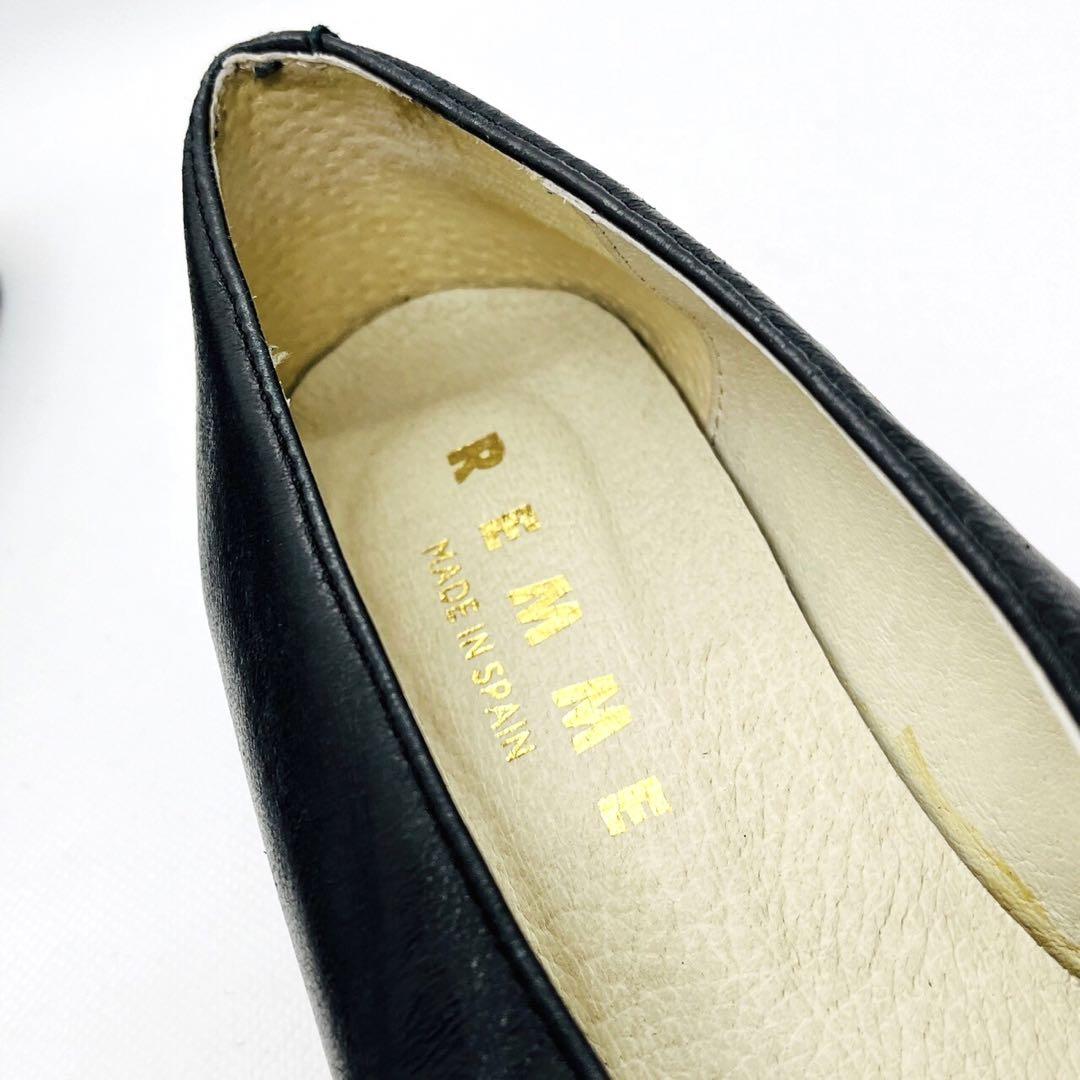 ✨美品✨ REMME レメ 【38】 フラットシューズ Vカット レザー 本革