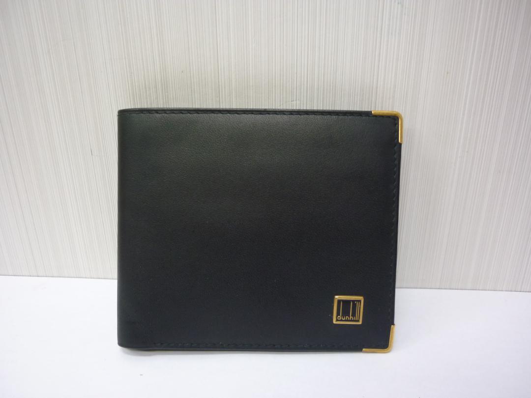 dunhill ダンヒル メンズ 二つ折り 財布 折財布 ブラック 黒