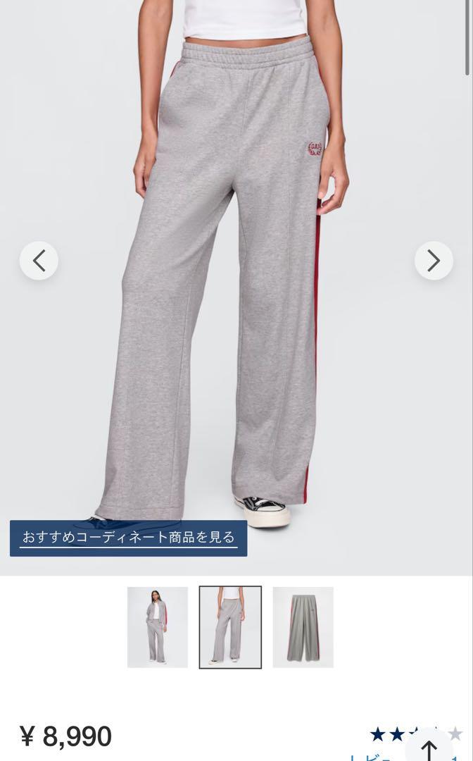 ヴィンテージソフトGAPロゴ ワイド 赤ライン トラックパンツ