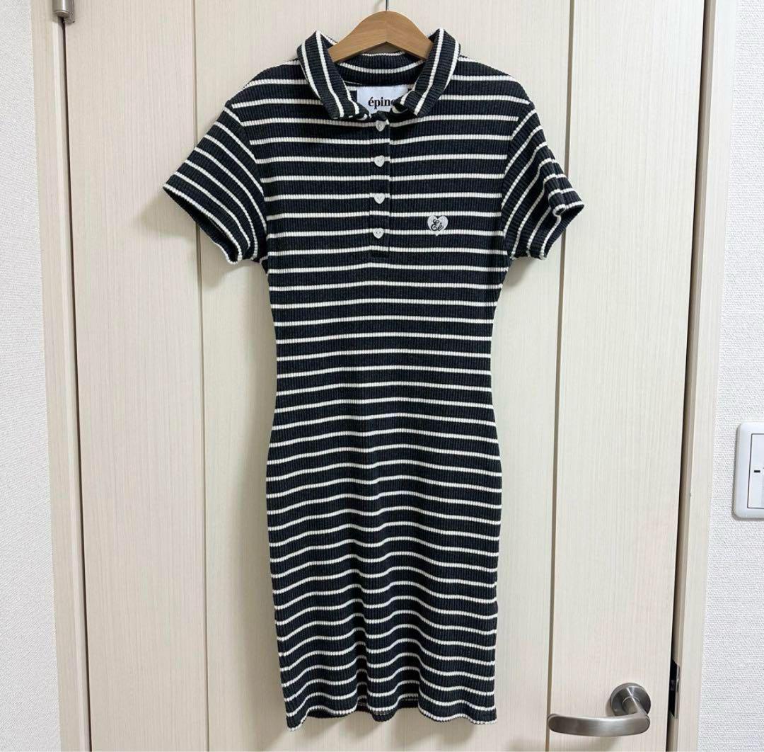 épine ポロシャツワンピ polo onepiece