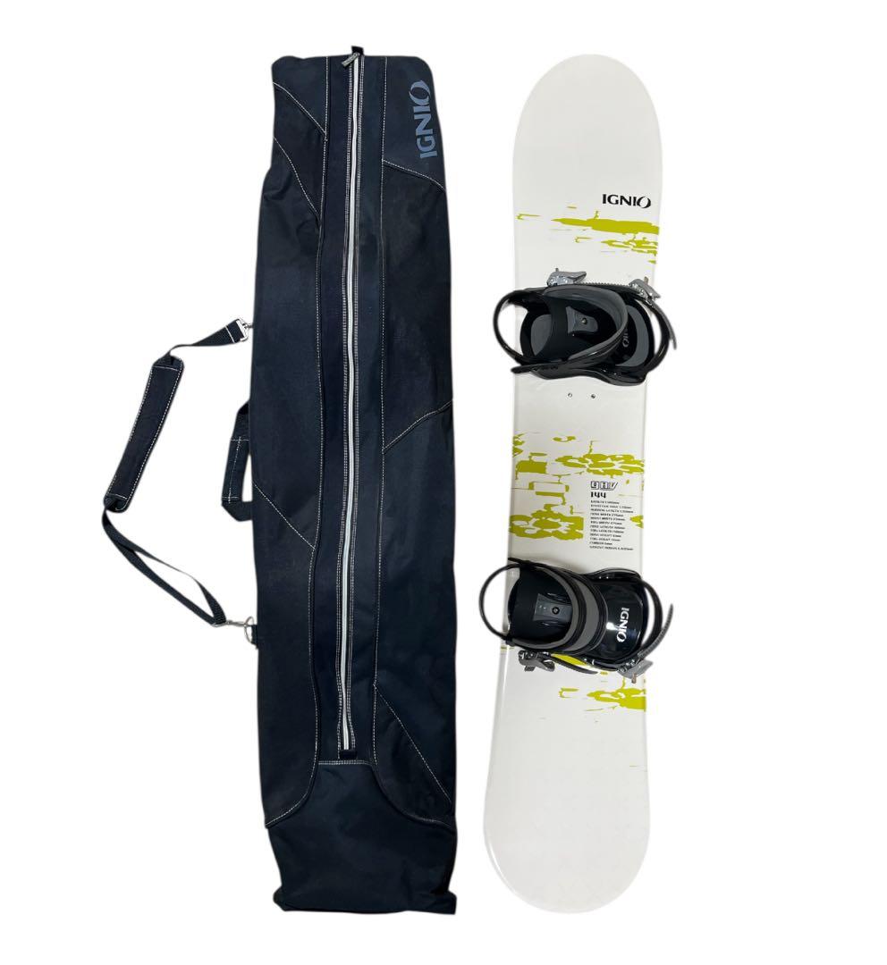 IGNIO 130cm スノーボード バインディング付き スノーボード(ビンディング&ケース付き) IGNIO - メルカリ