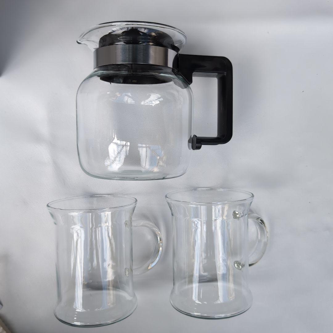 新品未使用RANDWYCK ガラス製ポットとマグカップ2客セット