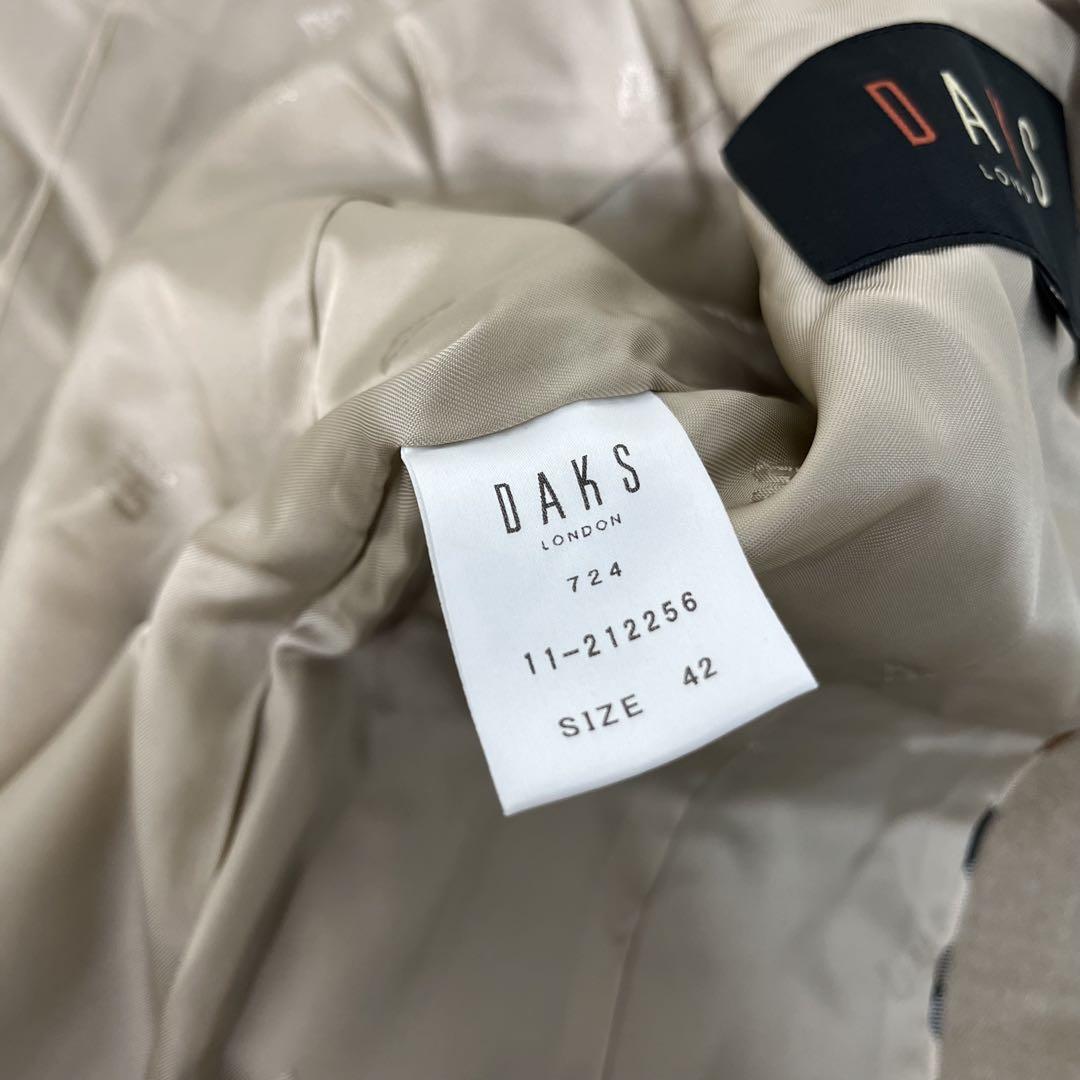 ☆大きいサイズXL☆DAKS ダックス スカートスーツ カシミヤ混 キャメル