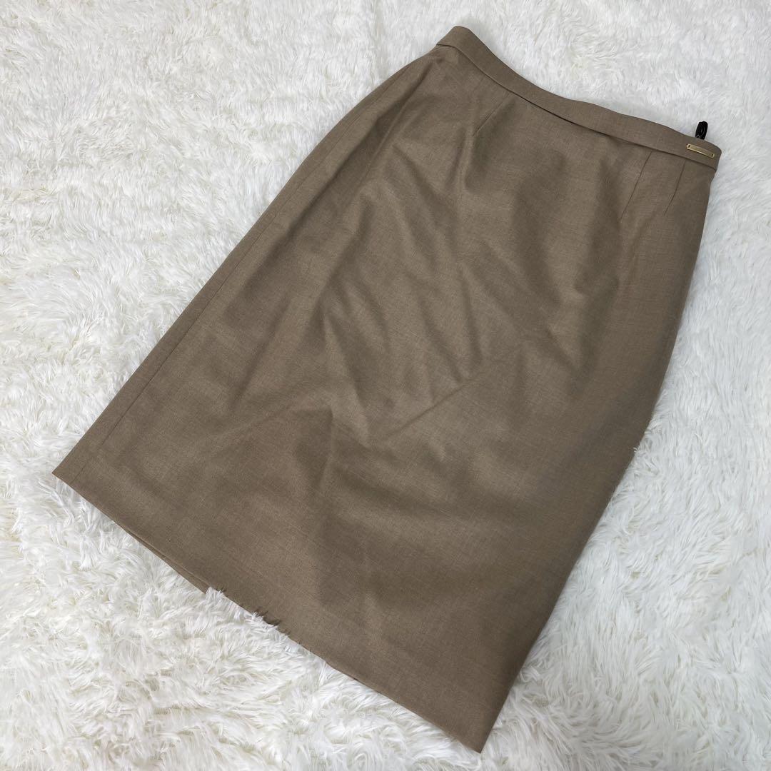 ☆大きいサイズXL☆DAKS ダックス スカートスーツ カシミヤ混 キャメル