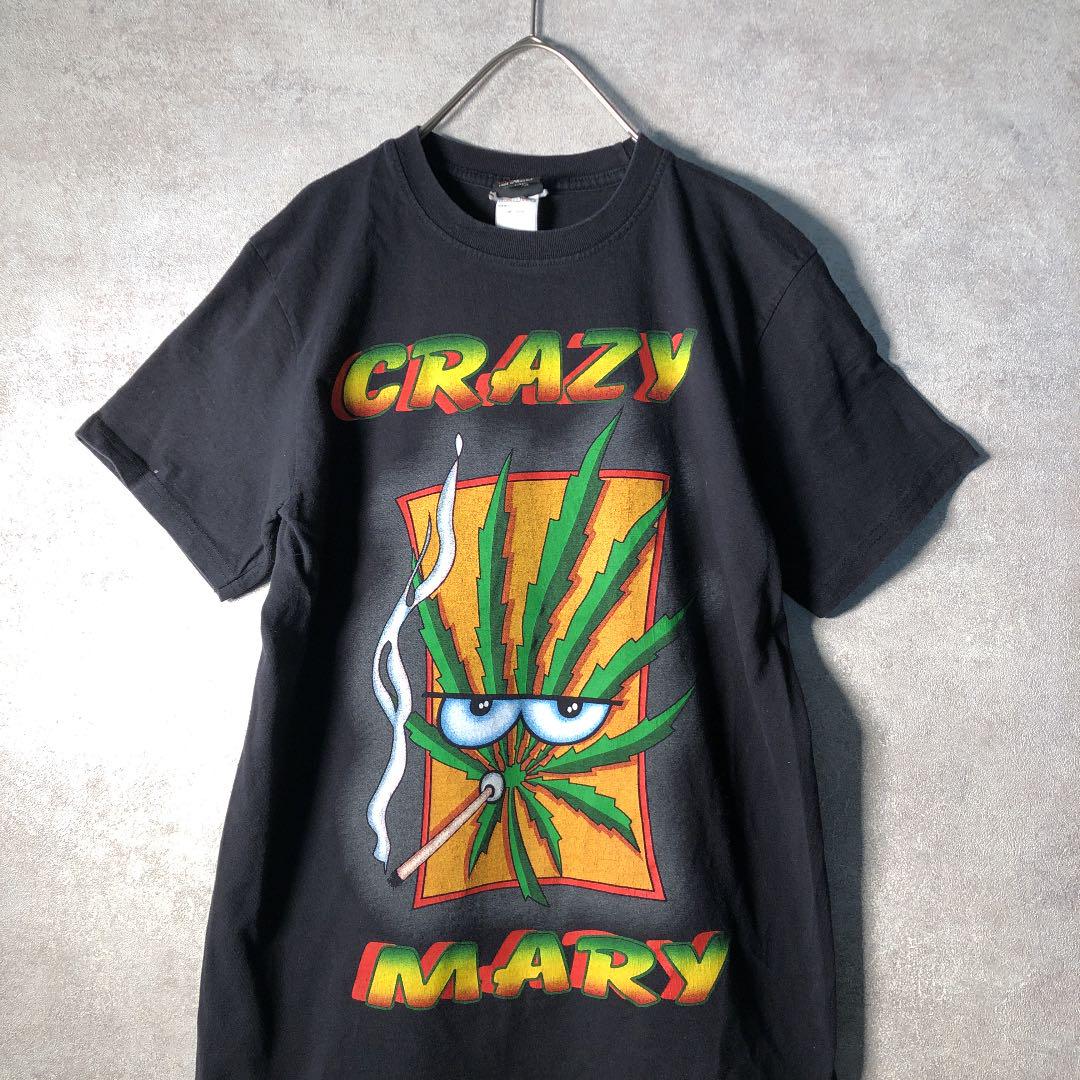 激レア プリントTシャツ 半袖 黒 古着 used SM31