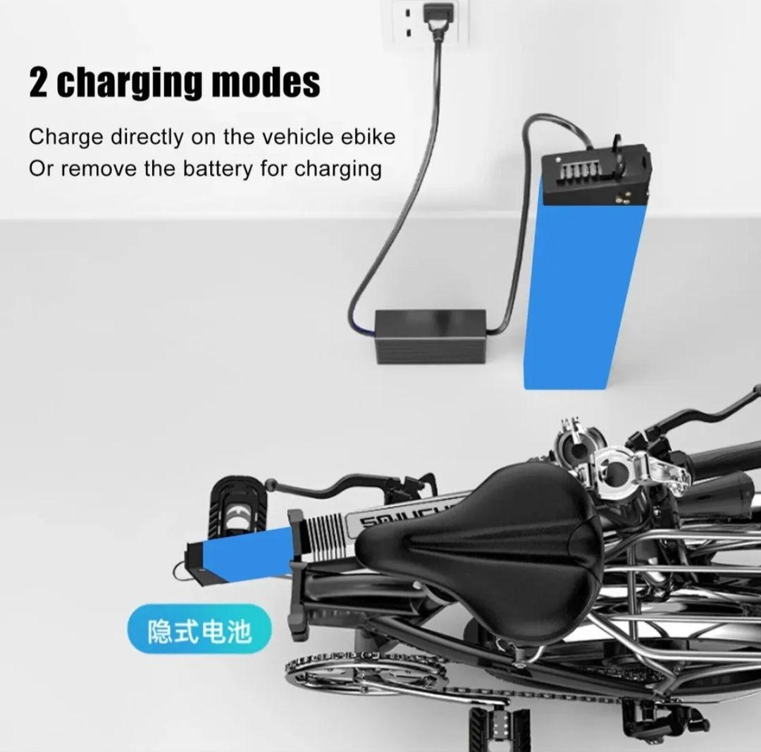 電動自転車 バッテリー 48V 20Ah 折りたたみ用 充電器付 2Aチャージャ 画像6