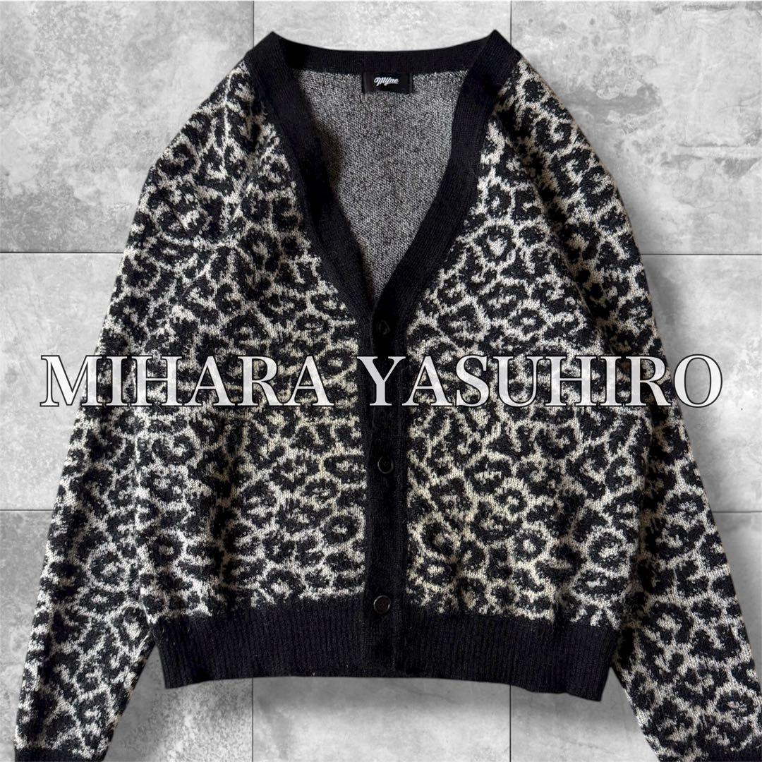 Myne MIHARA YASUHIRO モヘヤ混 レオパード柄 カーディガン SIZE Miharayasuhiro