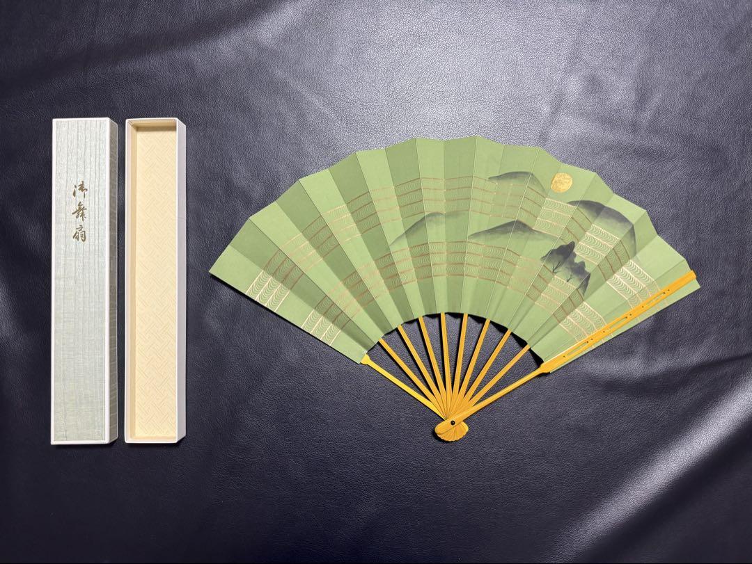 扇子　33.5cm 十松屋福井扇舗　初開封　観世水　仕舞扇　能楽　着物