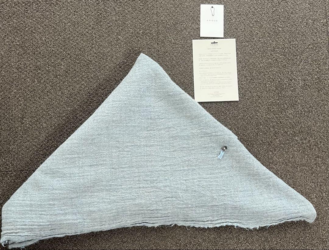 美品argue SQUARE WOOL GAUZE STOLE